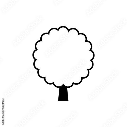 Tree icon vector. Plant illustration sign. Garden symbol or logo.