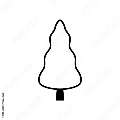 Tree icon vector. Plant illustration sign. Garden symbol or logo.