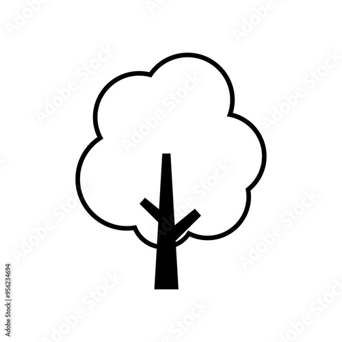 Tree icon vector. Plant illustration sign. Garden symbol or logo.