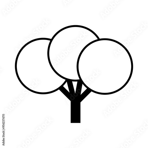 Tree icon vector. Plant illustration sign. Garden symbol or logo.