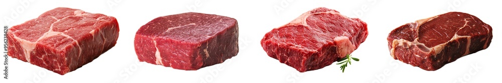 Isolated steak, rib eye on white background, full depth of field Isolated steak, rib eye on white background, full depth of field