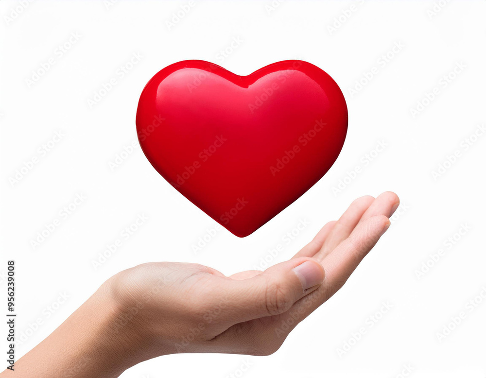 an image of red engagement box holding by hand of young girl an image of red engagement box holding by hand of young girl