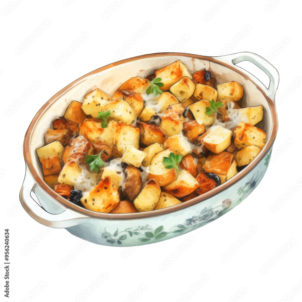Watercolor Stuffing Isolated on a Transparent Background Watercolor Stuffing Isolated on a Transparent Background