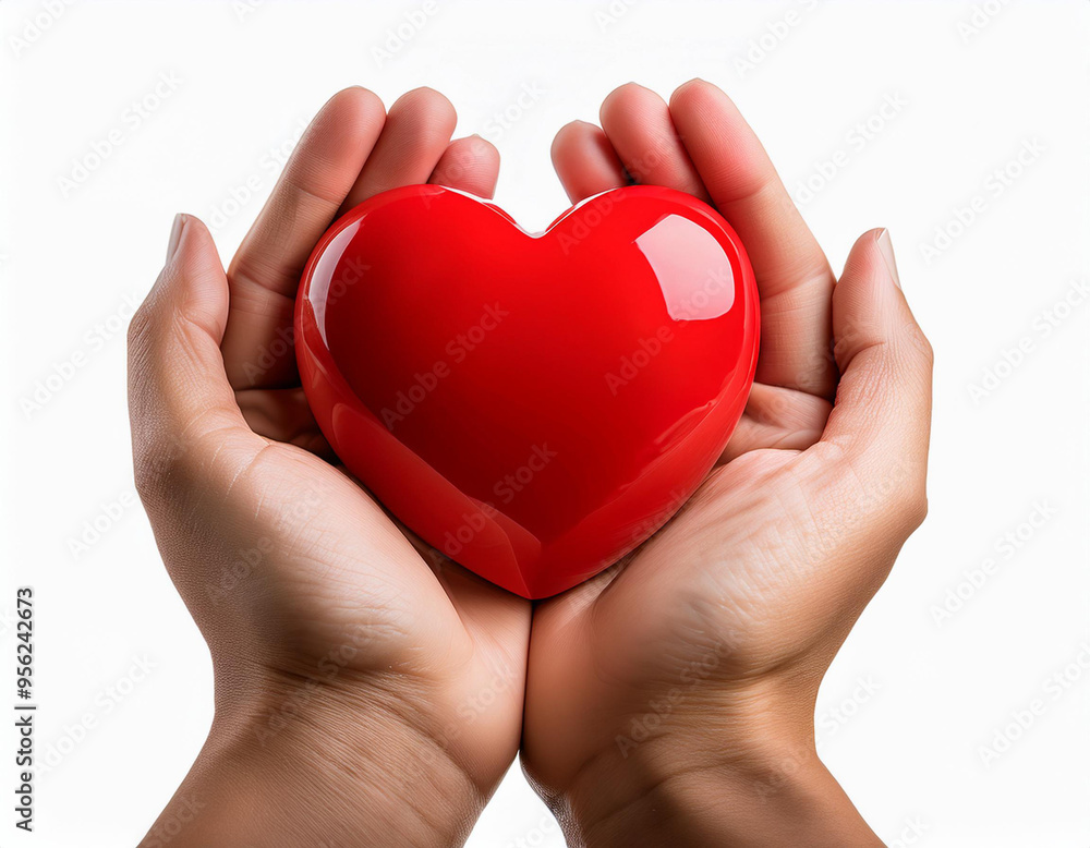 an image of red engagement box holding by hand of young girl an image of red engagement box holding by hand of young girl