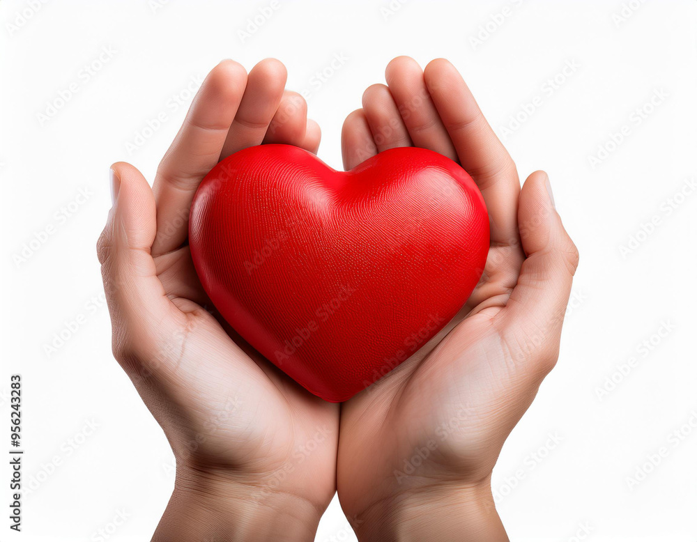 an image of red engagement box holding by hand of young girl an image of red engagement box holding by hand of young girl