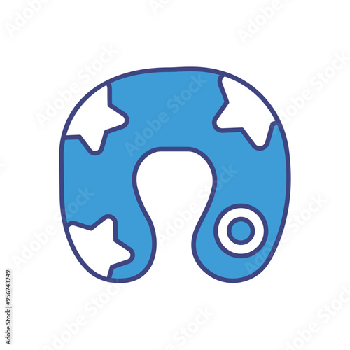Travel Pillow icon vector stock illustration