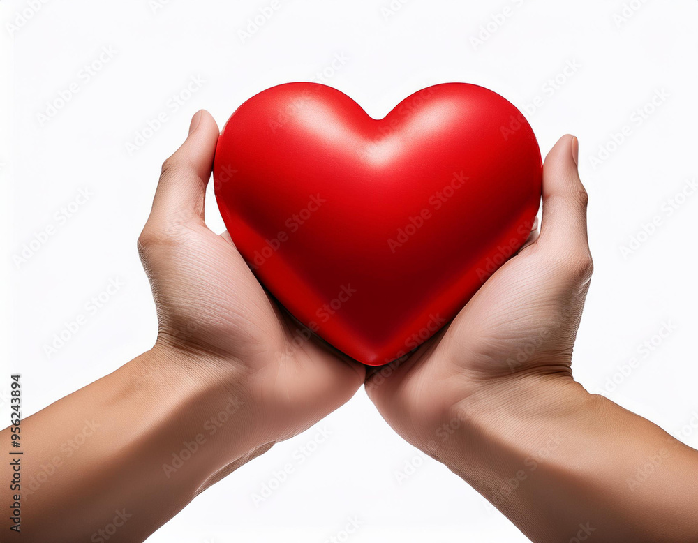 an image of red engagement box holding by hand of young girl an image of red engagement box holding by hand of young girl