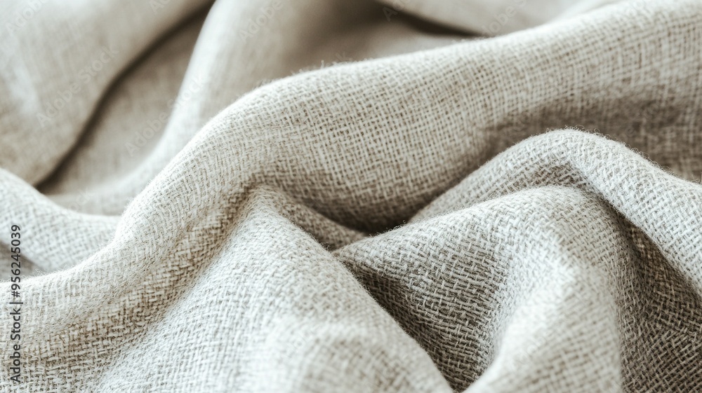 Close-up of a Grey Textured Fabric Close-up of a Grey Textured Fabric