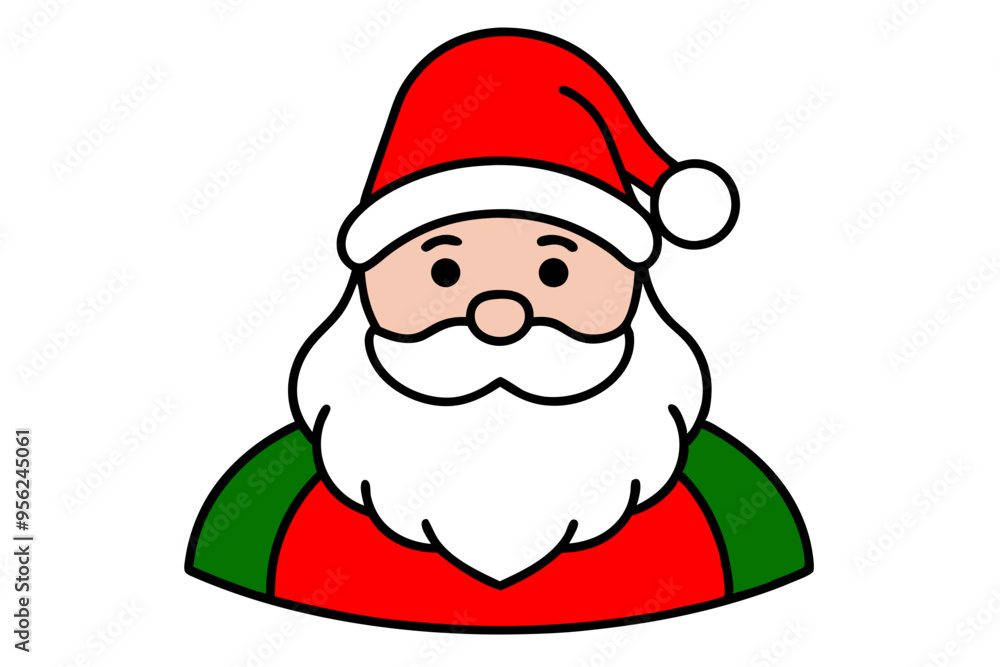Santa Claus vector line art illustration Santa Claus vector line art illustration