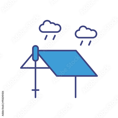 Tarp icon vector stock illustration