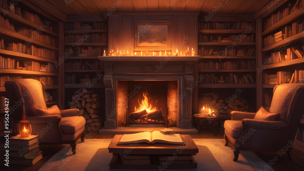 fireplace in the room, ai generated fireplace in the room, ai generated