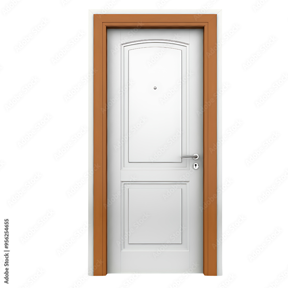 White wooden door for front entrance or inside house, apartment or office. png isolated background. transparent background White wooden door for front entrance or inside house, apartment or office. png isolated background. transparent background