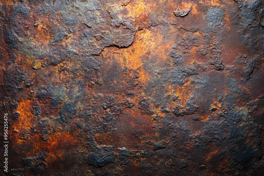 Rusted Metal Surface with Patches of Orange and Yellow Rust Rusted Metal Surface with Patches of Orange and Yellow Rust
