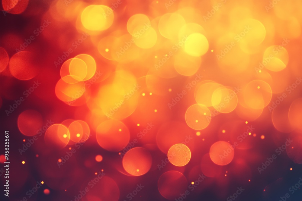 A warm and vibrant background of blurred orange and yellow bokeh lights, creating a cozy atmosphere during evening hours A warm and vibrant background of blurred orange and yellow bokeh lights, creating a cozy atmosphere during evening hours