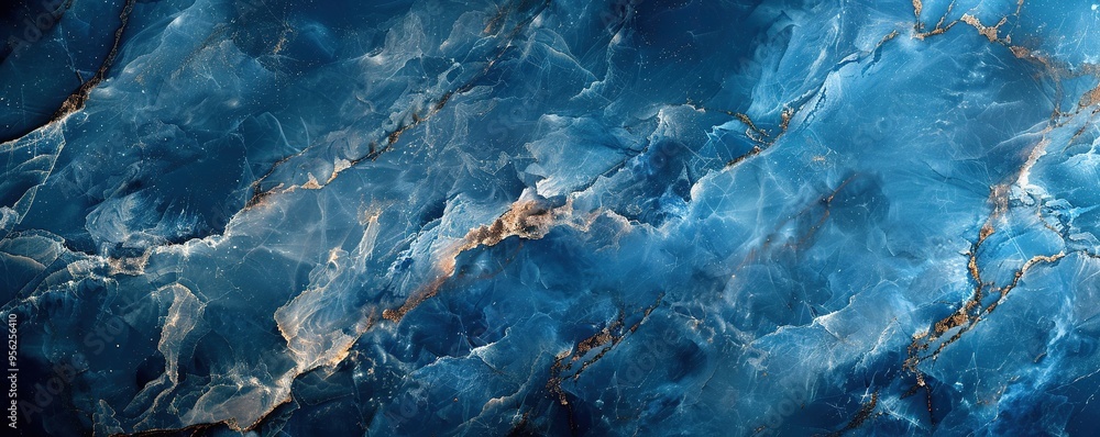 Abstract Blue and Gold Swirling Marble Texture Abstract Blue and Gold Swirling Marble Texture