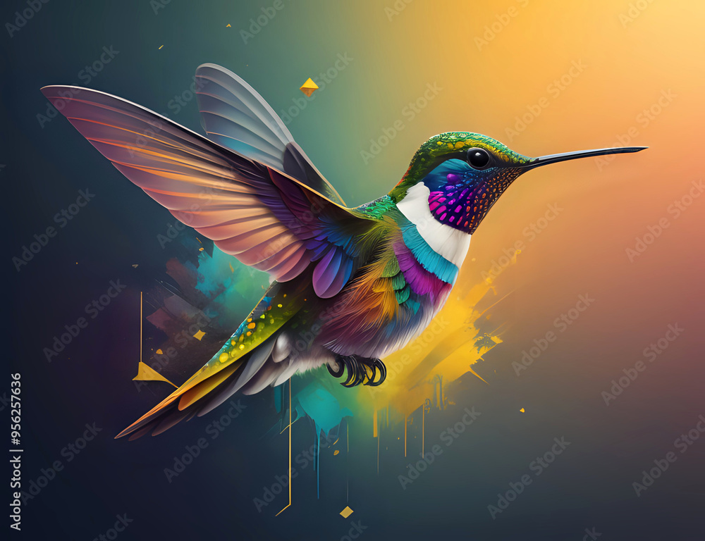 Obraz premium fliegender Kolibri