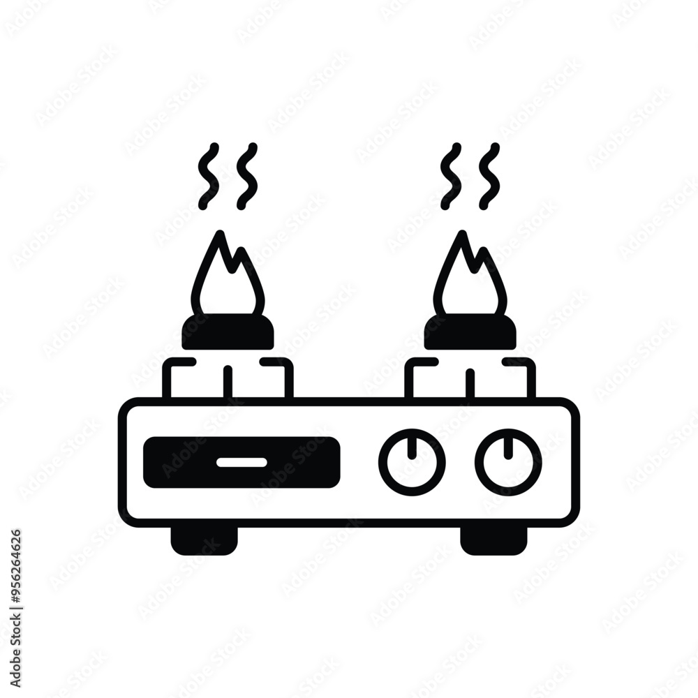 Camp Stove icon vector stock illustration