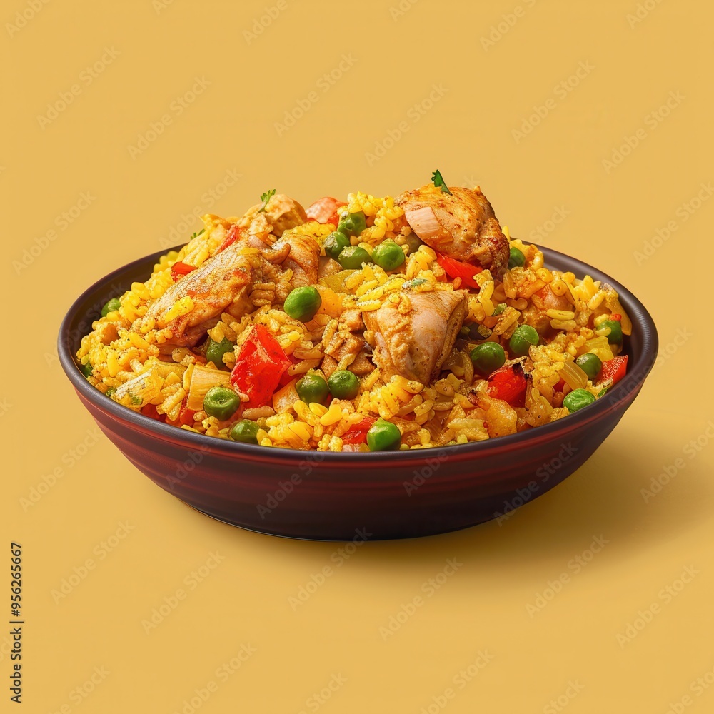 Bowl of Chicken and Vegetable Fried Rice Bowl of Chicken and Vegetable Fried Rice