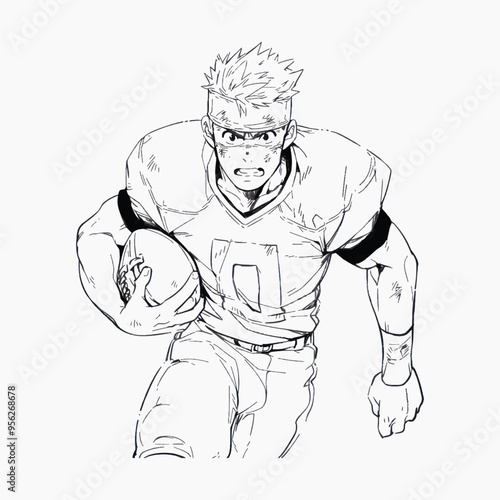 Anime football player sketch