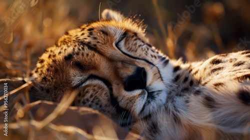 a sleepy cheetah at monarto safari park photo