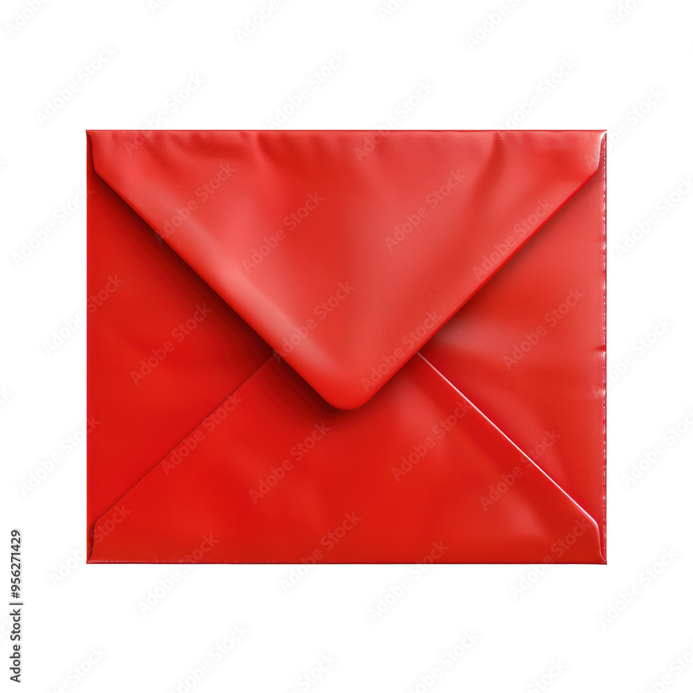 Red Envelope with a Blank Card Isolated on Transparent or White Background, PNG Red Envelope with a Blank Card Isolated on Transparent or White Background, PNG