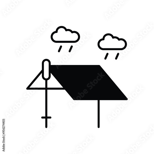 Tarp icon vector stock illustration