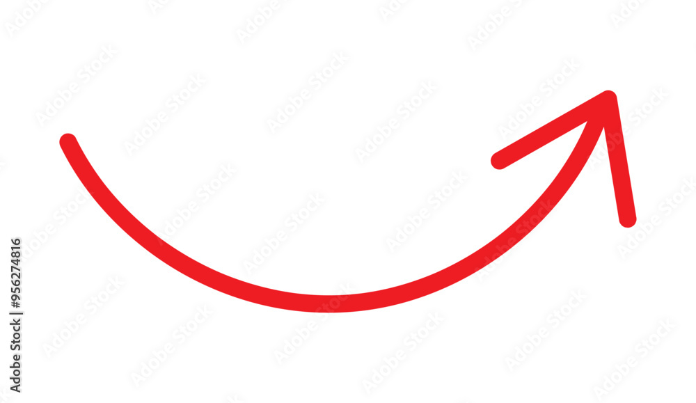 Round curl long arrow. Thin arrow curled symbol icon. Arrow swish sign. Round curl long arrow. Thin arrow curled symbol icon. Arrow swish sign.