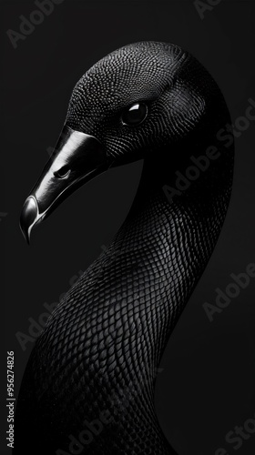 Black Swan Elegance: A Study in Dark Beauty
