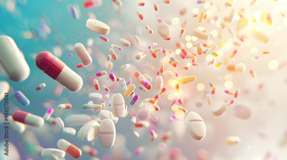 Dynamically flying pills and tablets from a large white plastic jar, pills, tablets, plastic jar, flying pills, dynamic, healthcare, medication, pharmaceutical, drug
Dynamically flying pills and tablets from a large white plastic jar, pills, tablets, plastic jar, flying pills, dynamic, healthcare, medication, pharmaceutical, drug