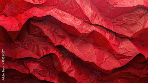 Vivid red paper texture radiates energy passion and a bold tactile essence photo