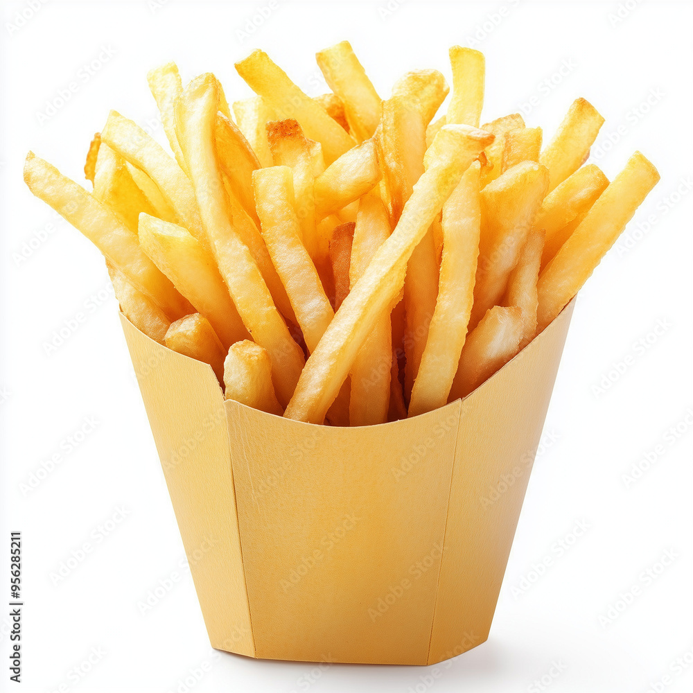 French fries potato isolated on white background French fries potato isolated on white background