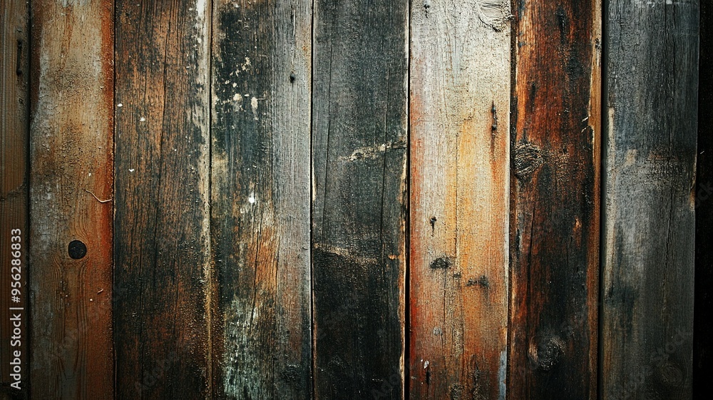 Weathered Wood Planks with Natural Variations in Color and Texture Weathered Wood Planks with Natural Variations in Color and Texture