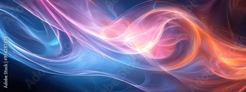 Wallpaper Mural Abstract fractal background in a 3D cartoon rendering Futuristic wavy fractal artwork Modern art with an abstract technology theme Design element showcasing a digital fantasy effect Trendy graphic Torontodigital.ca