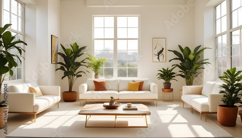 Photo interior modern design room 3d illustration