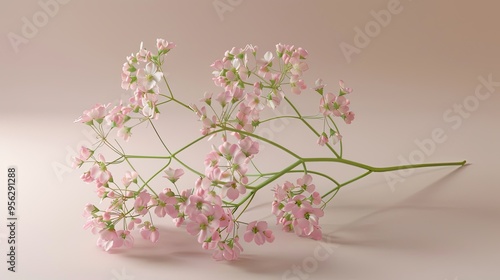 The coriander blossom is a tiny flower that is edible and rich in Vitamin A and Vitamin C The small flowers are pink or white and are born in umbel clusters photo