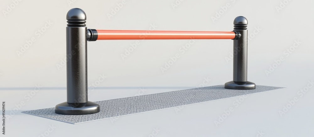 Render of barrier stanchions Render of barrier stanchions