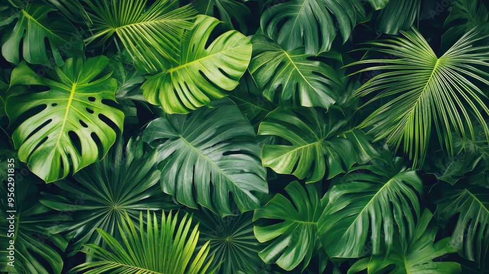 Exotic vegetation featuring palm leaves with a Hawaiian influence Mediterranean design elements botanical artwork floral patterns tropical decor and inspired tile motifs Exotic vegetation featuring palm leaves with a Hawaiian influence Mediterranean design elements botanical artwork floral patterns tropical decor and inspired tile motifs