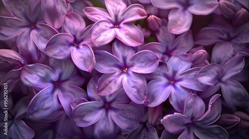 Lavendar pentas garden flowers in bloom photo