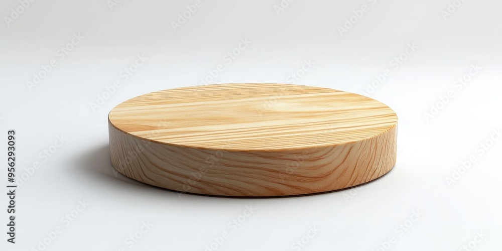 Wooden round podium set against a white background Natural stage for showcasing products and cosmetics Mock up display for beauty items Empty presentation scene 3D illustration of a pedestal or pl Wooden round podium set against a white background Natural stage for showcasing products and cosmetics Mock up display for beauty items Empty presentation scene 3D illustration of a pedestal or pl