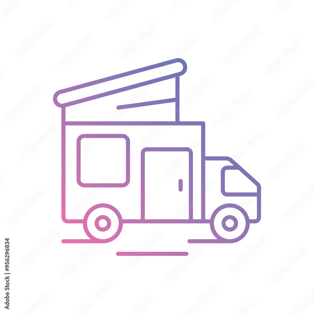 Camper Van icon vector stock illustration Camper Van icon vector stock illustration