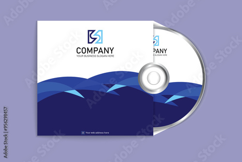 CD cover and label design with creative shape