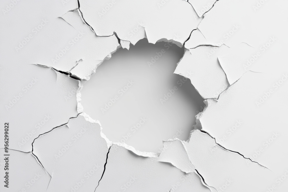Cracked Wall Hole. Cracked Wall Hole.