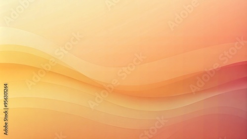 Subtle peach and orange waves, minimalistic abstract background with soft gradients