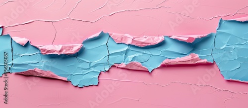 Apply now message on torn blue paper against a pink backdrop with a conceptual apply now symbol providing a designated area for additional content or text in the image photo