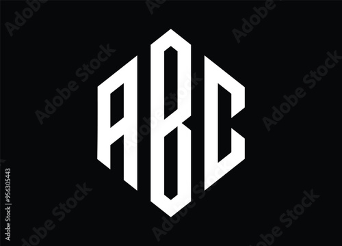ABC grid logo design, grid logo design