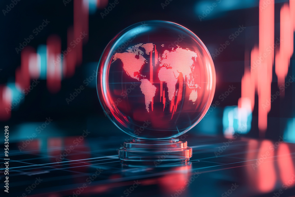 A vibrant glass globe with a world map, symbolizing global data and analytics in a modern tech environment. A vibrant glass globe with a world map, symbolizing global data and analytics in a modern tech environment.