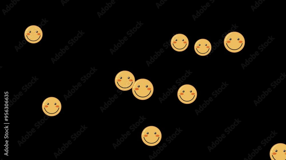 Smiling Emoticons Pop-Up Animation Smiling Emoticons Pop-Up Animation