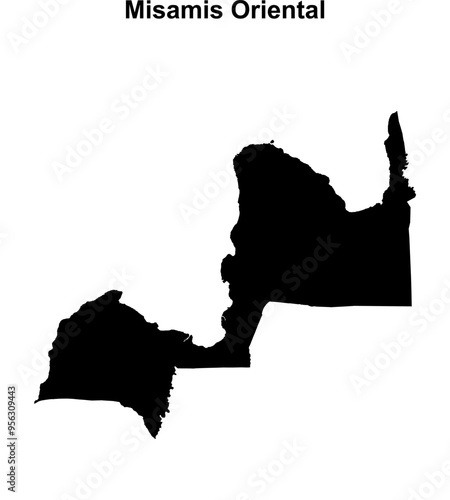 Misamis Oriental province blank outline map