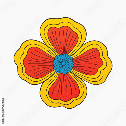 Colorful floral illustration design