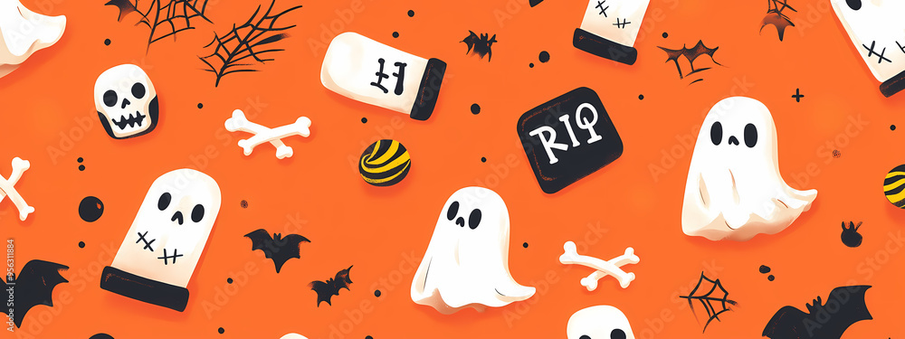 Halloween Themed Ghosts and Tombstones Halloween Themed Ghosts and Tombstones